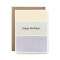 100% Recycled Natural Dye Birthday Card - Vertical Stripes